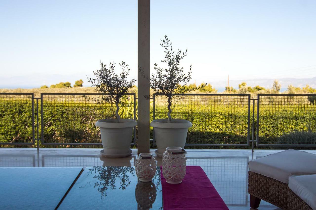 Country Villa Peloponnese With Tennis Court And Pool Zevgolateion Exterior photo